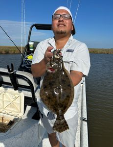 California Flounder, a 52-inch fish, caught while fishing in Matagorda