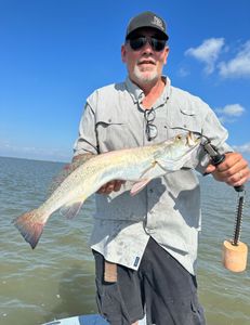 A fisherman with a big catch in Matagorda