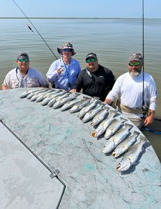Four people fishing at Matagorda