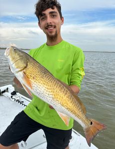 A person fishing in Matagorda, Texas