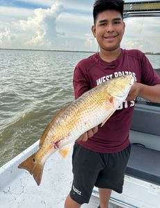 Angler with fishing rod in Matagorda