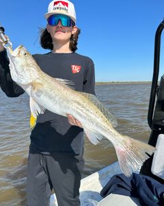 One person fishing at Matagorda