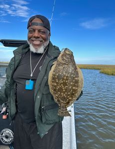 Southern flounder caught fishing in Matagorda