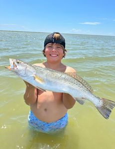 Spotted weakfish caught while fishing in Matagorda
