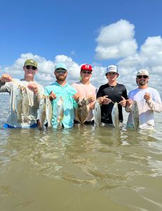 5 spotted weakfish caught in Matagorda, Texas