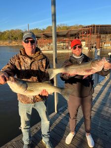 Two striped bass caught by anglers in OK