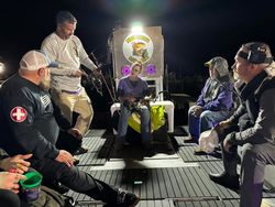 Four anglers fishing in Lafitte