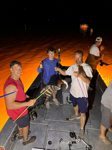 Three people fishing in Lafitte
