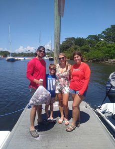 Four people fishing in Brooksville