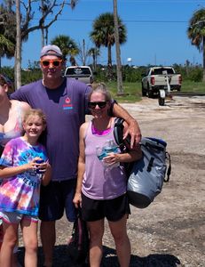 A group of 3 people fishing in Florida