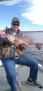 A lone redfish measuring 22 inches, caught while fishing in FL