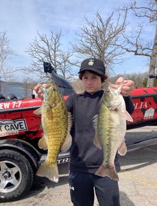 Young angler catching some great bass!