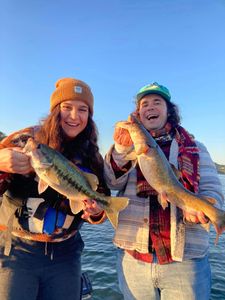 Two anglers enjoying a day of fishing in Branson