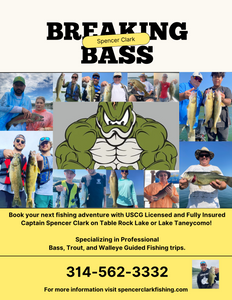 6 smallmouth and largemouth bass fishing in MO