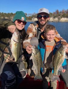 Three largemouth bass caught in Branson