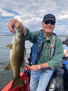 A large largemouth bass caught in Branson while fishing