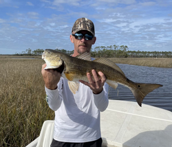 A lone fisherman in Florida reeling in their catch