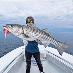 Striped bass caught in Hingham