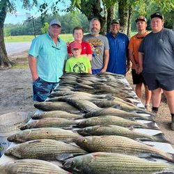 6 people enjoying a great fishing trip in GA