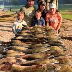 A group of 5 people fishing in Appling
