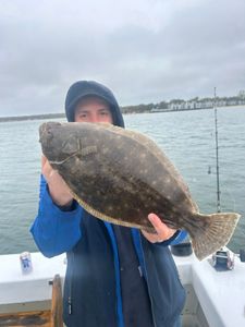 Southern flounder caught while fishing in Greenport NY