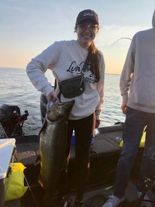 Hooked a Lake  Trout in West Olive, MI,