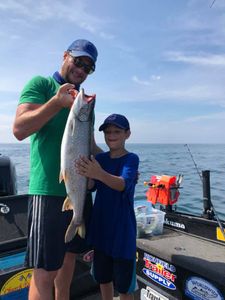 A couple fishing in MI