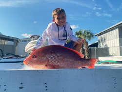 Nice red fish using deep sea techniques at the marina today!