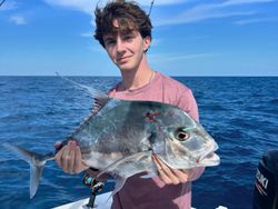 Photograph of a huge African Pompano fish caught while fishing in FL