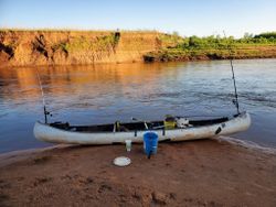 Scenic landscape with OK fishing location