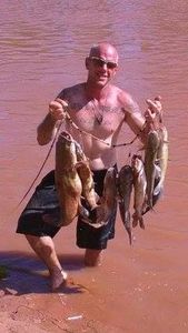 One angler fishing on Monkey Island