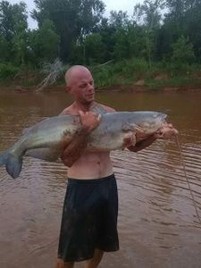 Lone angler fishing in OK