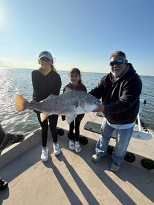 Large redfish caught during fishing trip in Rockport TX waters