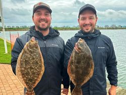 The brothers both got on some solid flounder!