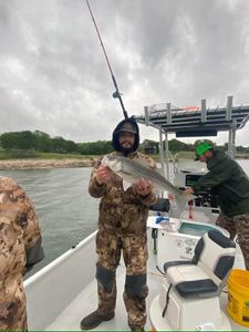 Rainy day striped bass! 🎣🌧️