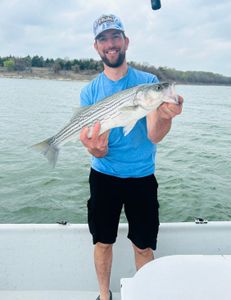 Enjoying the great outdoors, striper fishing guide