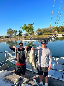 Two striped bass caught while fishing in OK