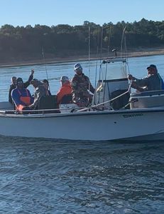 Six people enjoying a great fishing trip in Madill