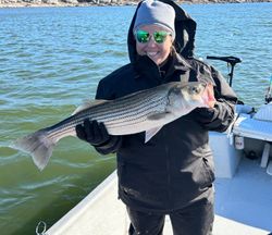 Striped bass caught while fishing in OK