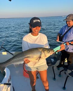 Striped bass caught while fishing in Madill