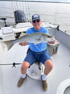 Striped bass caught while fishing in Madill