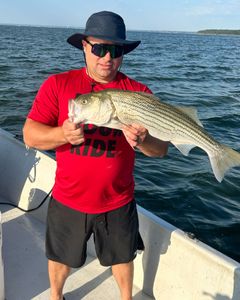 Striped bass caught while fishing in Madill