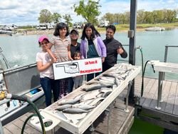 Group of 6 people fishing in Madill