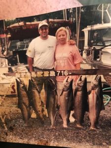 6 rainbow trout caught while fishing in Burt