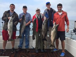 5 chinook salmon caught fishing in Burt