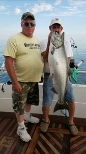 Chinook Salmon, 27 inches long, caught while fishing in NY
