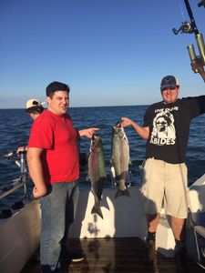 Two anglers fishing in Burt