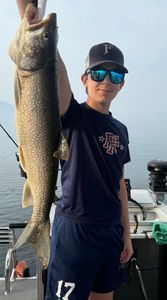 One lake trout caught while fishing at Lake George
