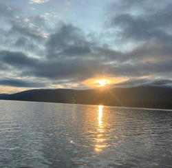 Fishing at the scenic Lake George