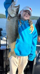 A lake trout caught while fishing at Lake George
